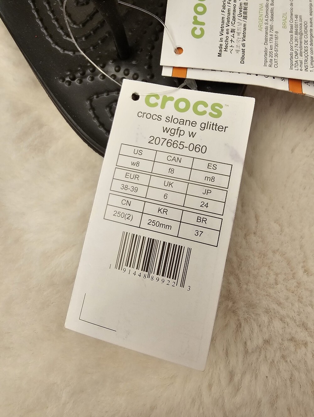 New Crocs Sloane Glitter Sandal Size 8 - Picture 8 of 9